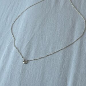 14 karat gold sterling silver plated bean necklace